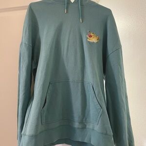 PacSun Teal Boxy Fit Hoodie Tiger